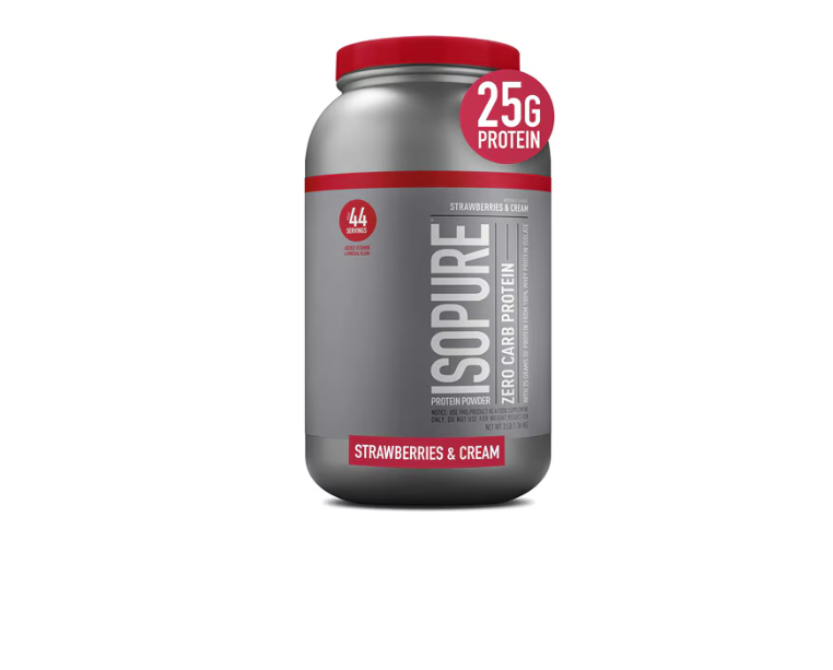 Isopure Low Carb Protein Powder Strawberries & Cream -- 44 Servings
