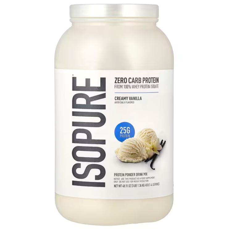 Isopure Zero Carb Protein Powder Creamy Vanilla 3 lb