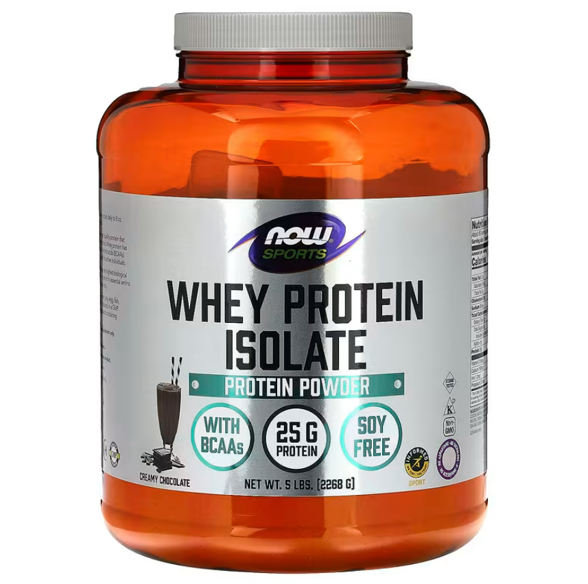 NOW Foods Sports Whey Protein Isolate Creamy Chocolate 5 lbs