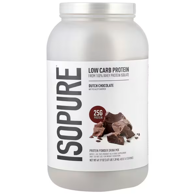 Isopure Low Carb Protein Powder Dutch Chocolate - 3 lb